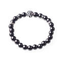 Hematite 8MM Bead Lion-Head Gemstone Bracelet